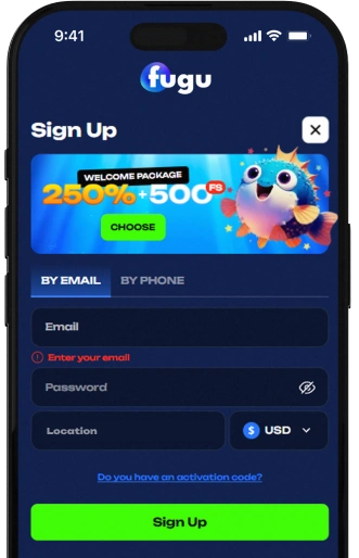 Creating Your Fugu Casino Account.